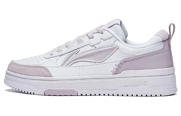LiNing Tianji 2.0 Durable Breathable Low Top Skateboard Shoes Women's White Purple