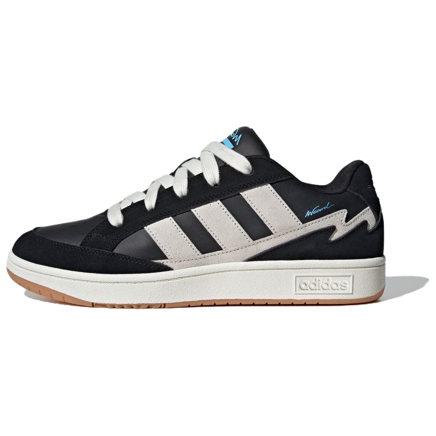 Adidas WCARD ADV Anti-Slip Wear-Resistant Low-Top Skateboard Shoes Unisex Black