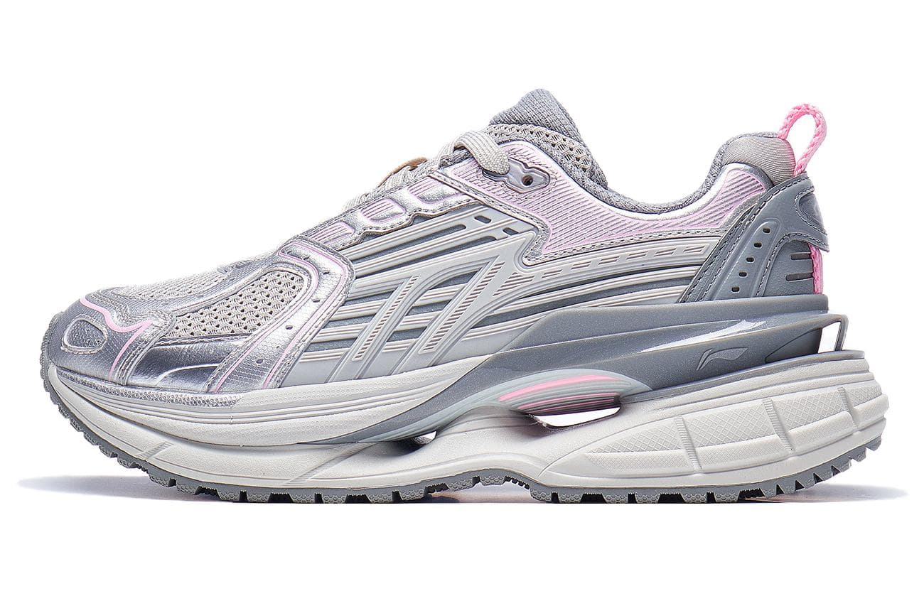 LiNing Comet 5 Yixing 5 Abrasion Resistant Rebound Low-Top Casual Shoes Women's Silver Gray