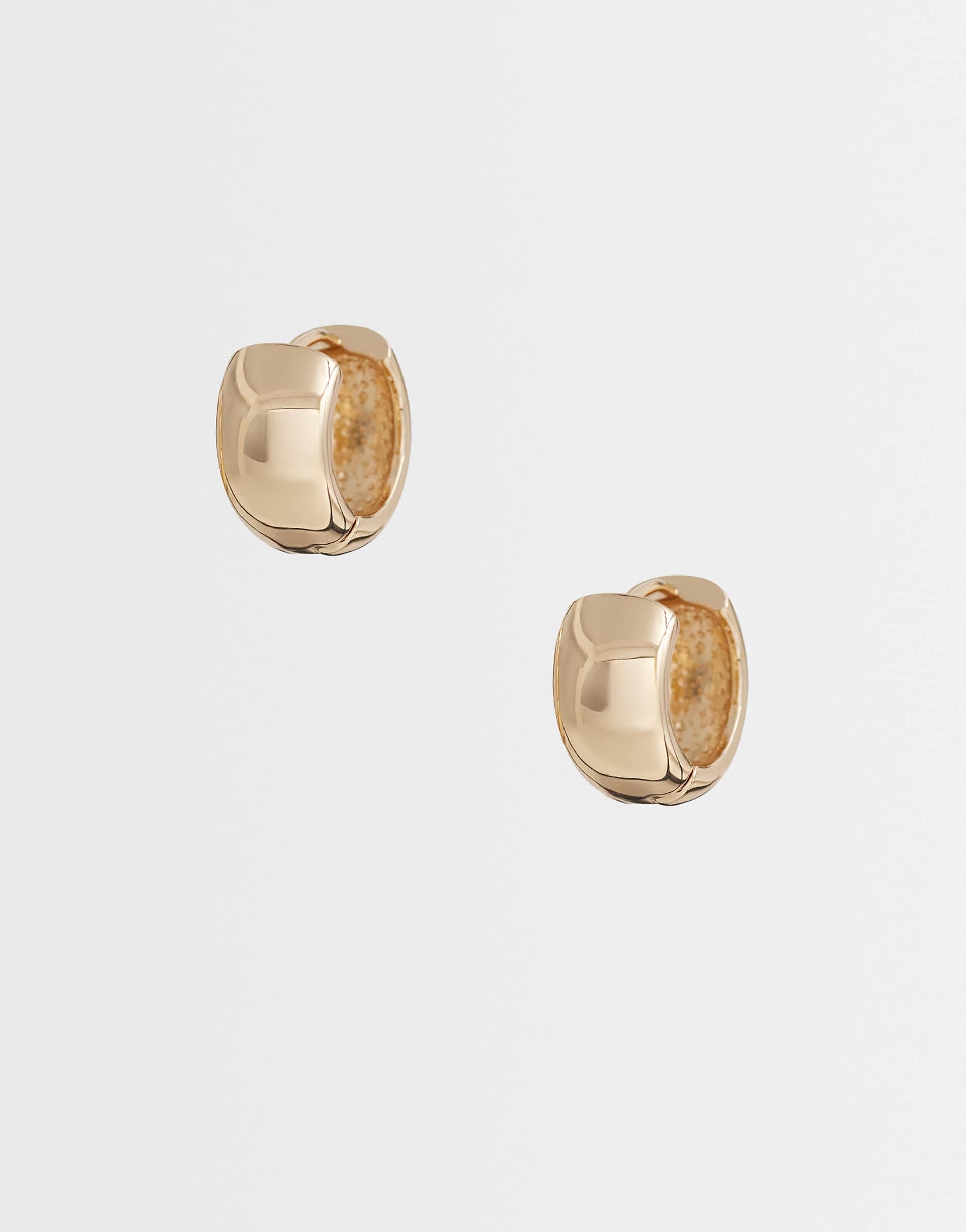 ASOS DESIGN chubby hoop earrings in gold tone