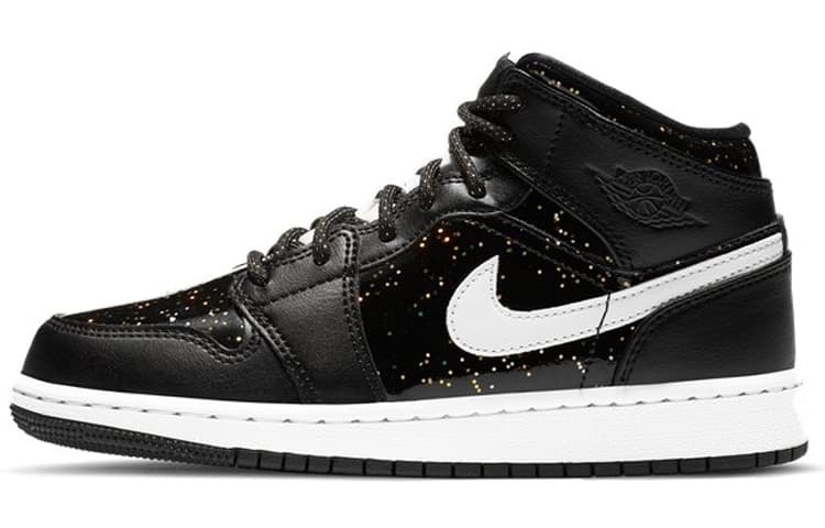 Jordan 1 Mid Black Speckle GS