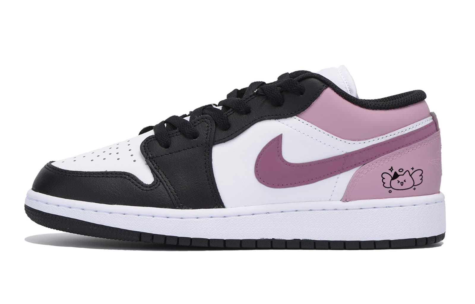 JORDAN Air JORDAN 1 Vintage Basketball Shoes Men Low-Top Black Pink