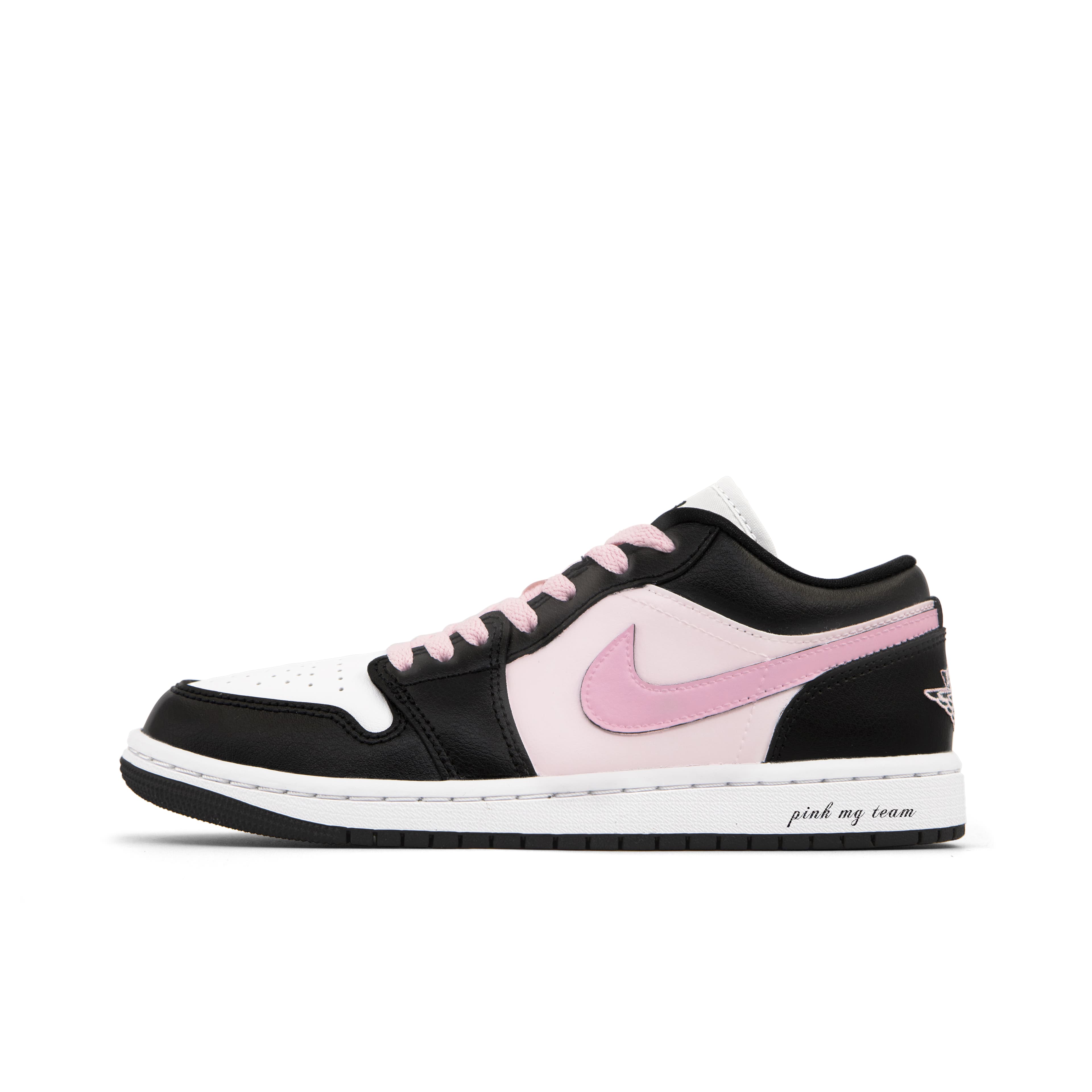 JORDAN Air JORDAN 1 Vintage Basketball Shoes Women's Low-Top Black Pink/White