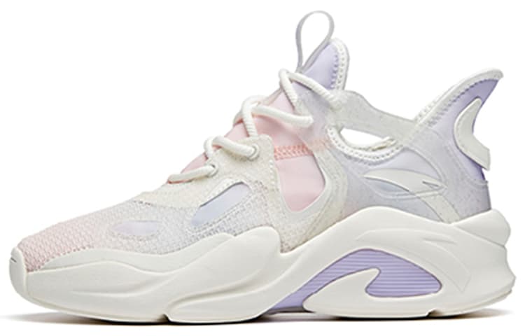 ANTA Chunky Sneakers Women's Low-Top Pink White Purple
