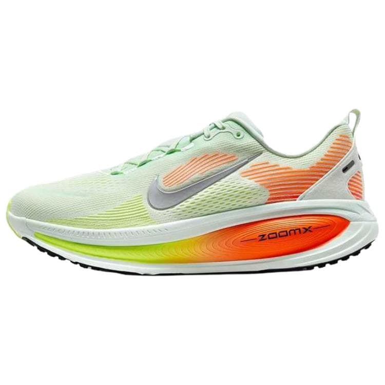 Nike Vomero 18 Slip Resistant, Abrasion Resistant, Breathable Low Top Running Shoes Men's Green Orange