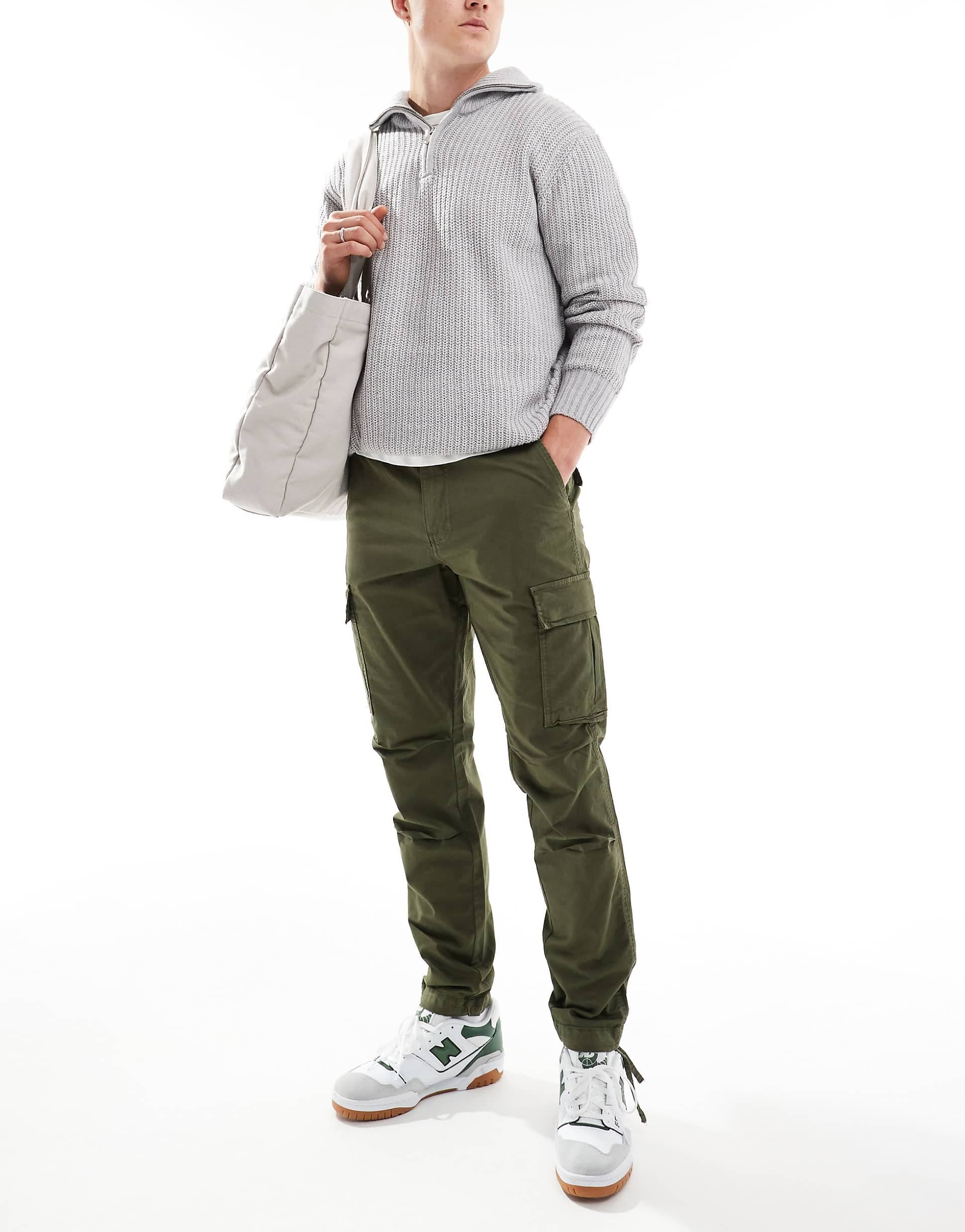 Jack & Jones Intelligence cargo pant in khaki