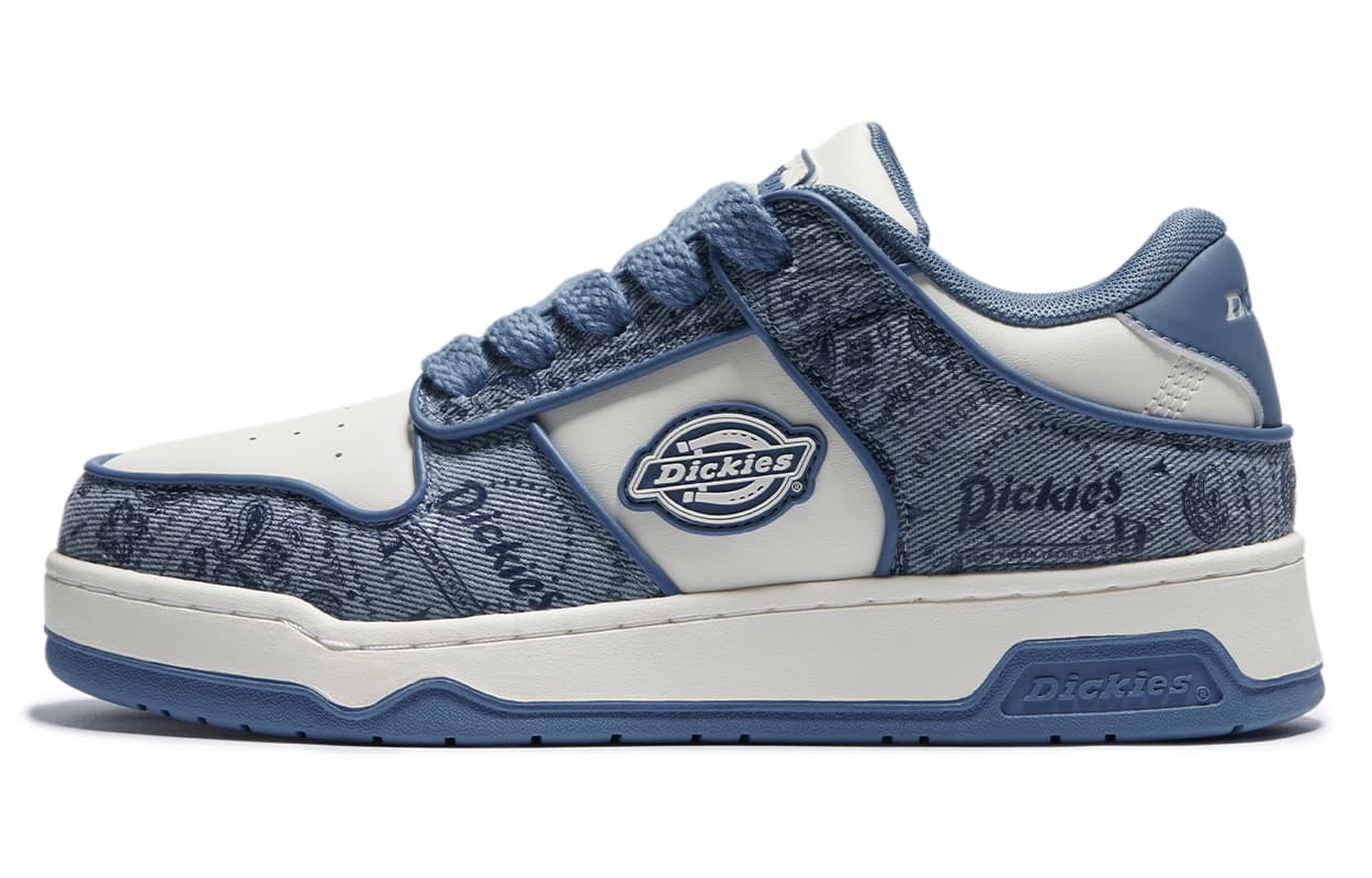 Dickies Trendy Comfortable Fashion Low-Top Sneakers Men's White Blue