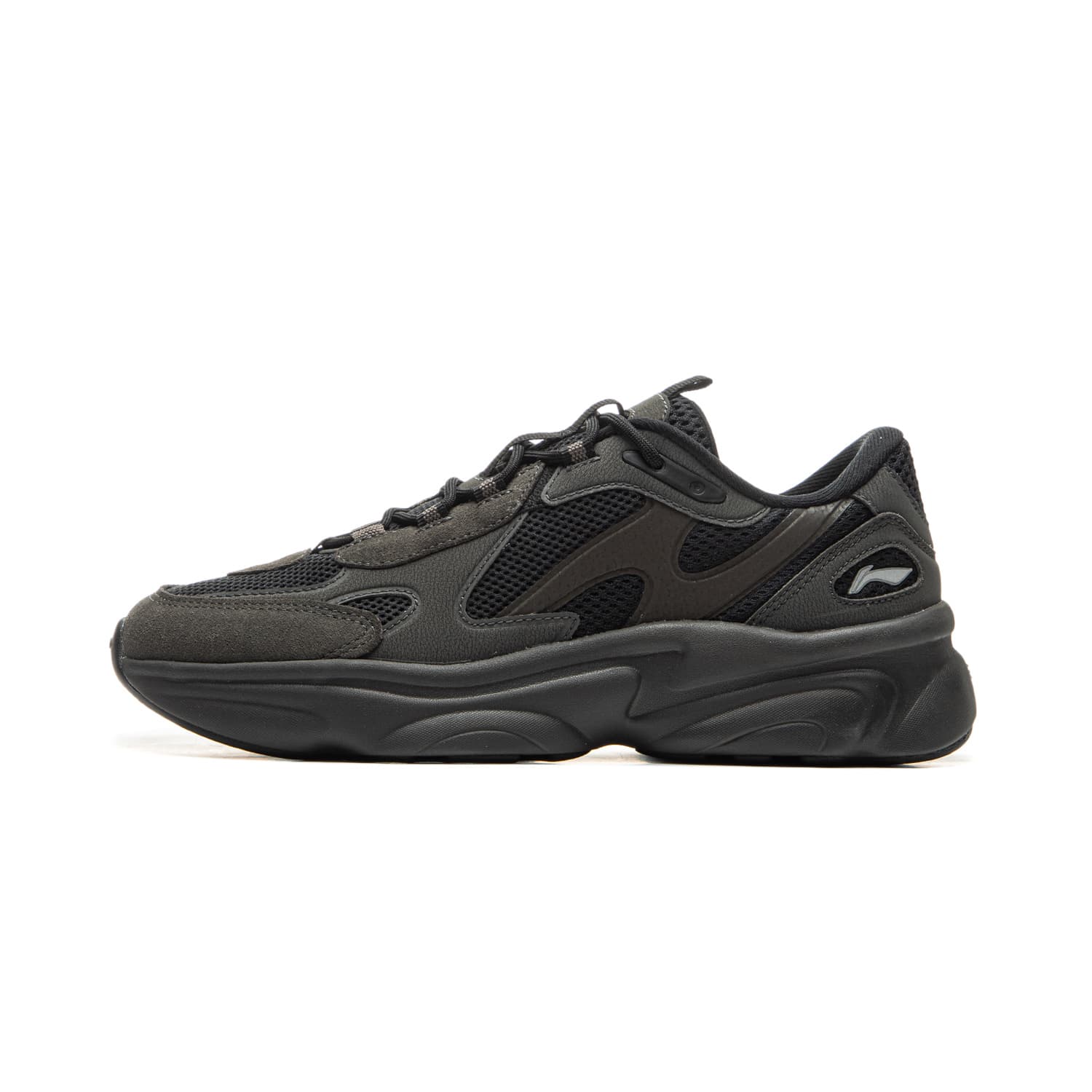 LiNing Naiye 2.0 V2 Comfort Versatile Thick Sole Platform Anti-Slip Wear-Resistant Low-Top Casual Shoes Women's Black
