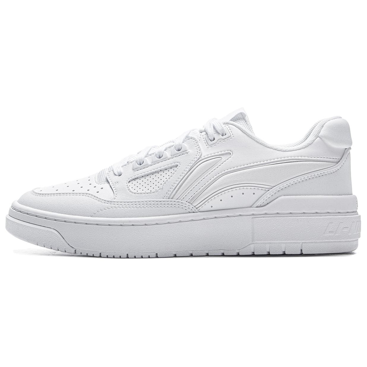 LiNing 'Xin Xiu' BADFIVE Platform Height-Increasing Fashion Versatile Soft Comfortable Bounce Slip-Resistant Cushioned Durable Breathable Low-Top Sneakers Unisex White