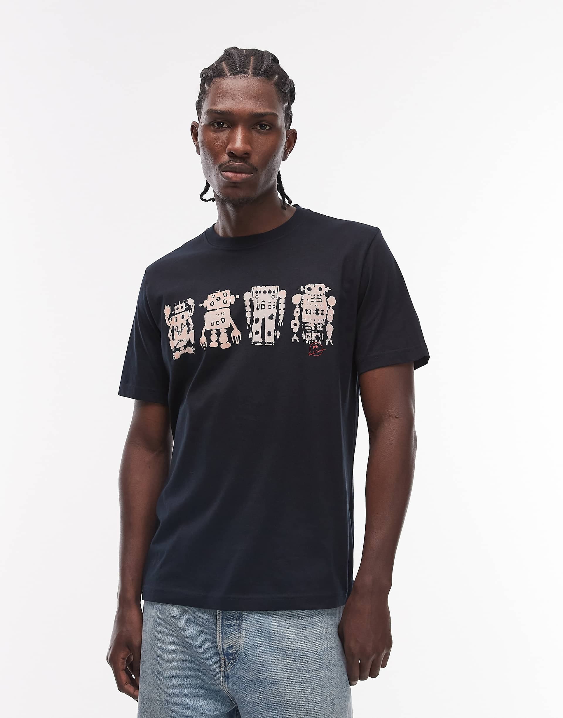 PS Paul Smith robots graphic casual fit t-shirt in black
