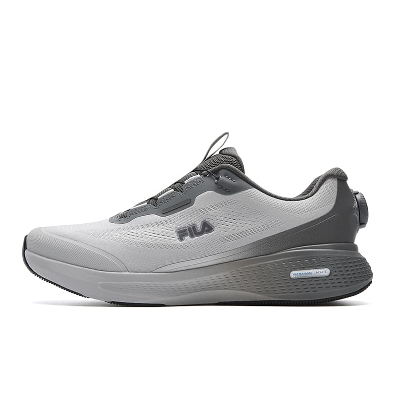 FILA BOA NUVOLE RUN 3+ Soft Cloud Road Running Simple Sport Versatile Comfortable Dial Shock Absorption Wear-Resistant Breathable Wrapping Support Low-Top Casual Training City Commute Running Shoes Men's Lotus Grey