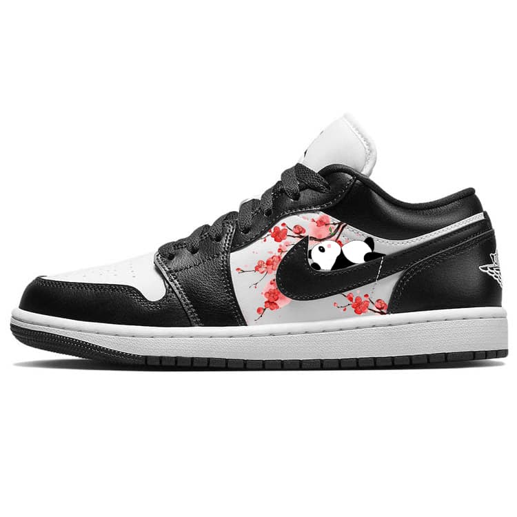 JORDAN Air JORDAN 1 Vintage Basketball Shoes Women's Low-Top Black White