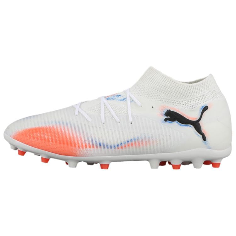 PUMA FUTURE 8 Comfortable Versatile Artificial Grass Natural Grass Soccer Cleats Unisex White Red