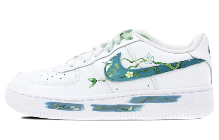 Nike Air Force 1 Skateboard Shoes Unisex Low-Top White Blue