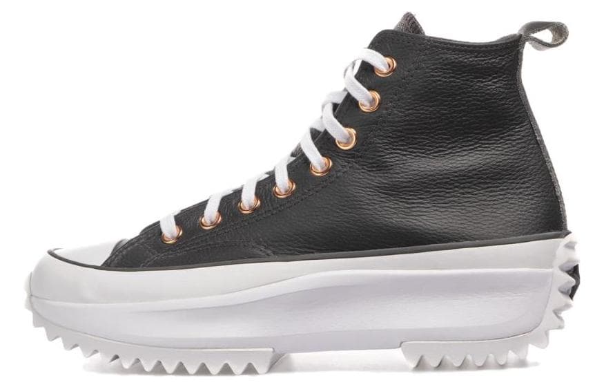 Converse Run Star Hike Platform Metallic & Leather High Top 'Black'
