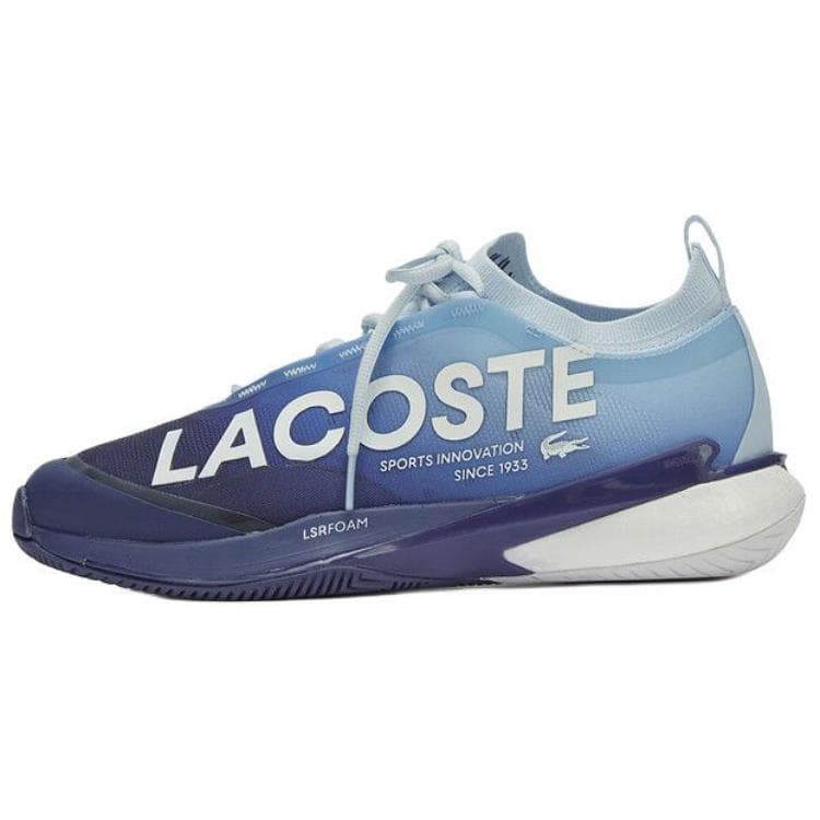 LACOSTE Fabric Retro Low-Top Tennis Shoes Men's Navy Blue
