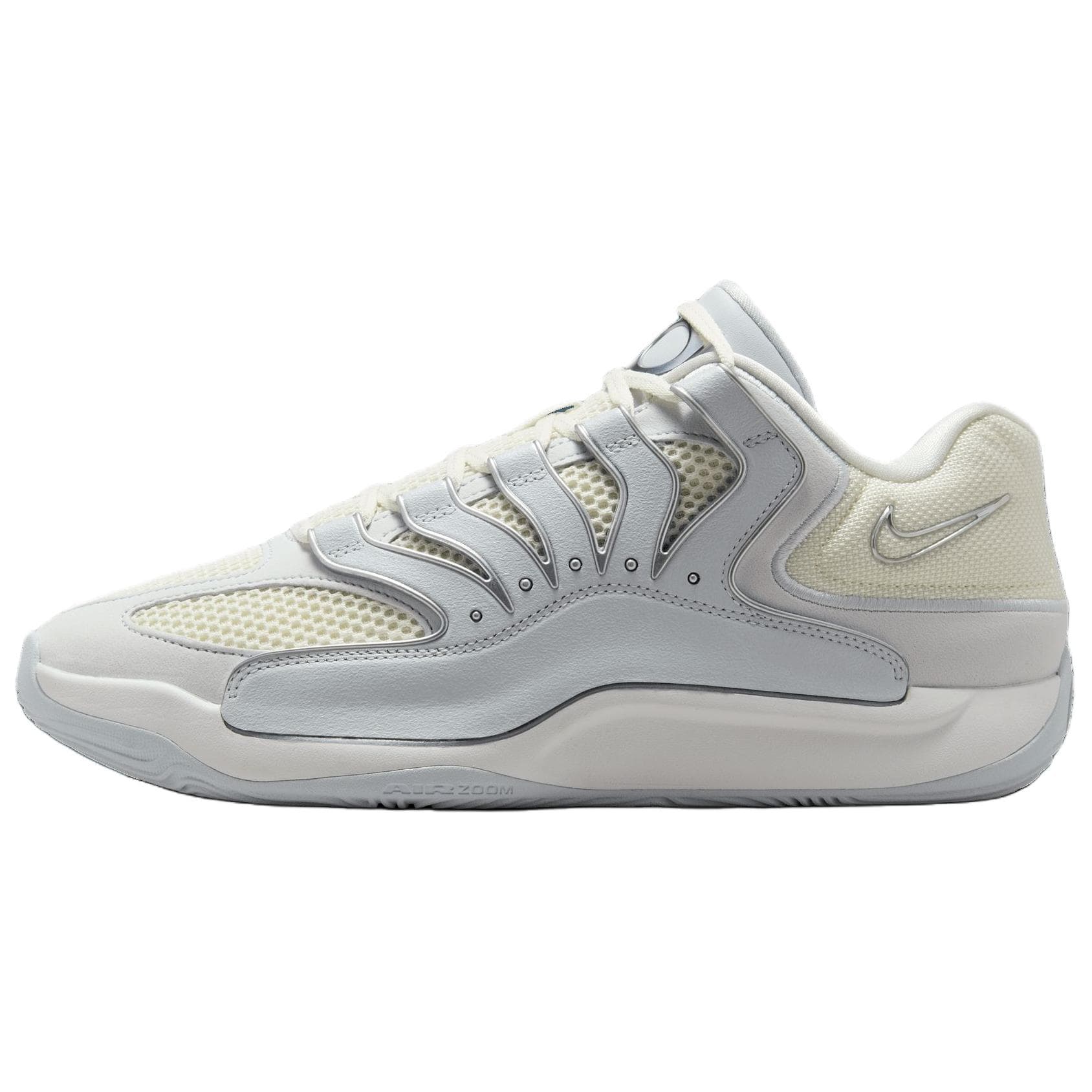 Nike KD 18 Anti Slip Wear Resistant Low Top Basketball Shoes Men's Gray White