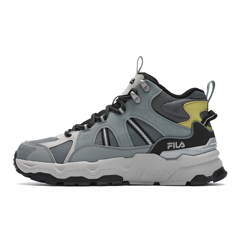 FILA Trek 1S Comfortable Versatile Fleece-Lined Wear-Resistant Low-Top Casual Shoes Men's Lava Grey/Medium Grey