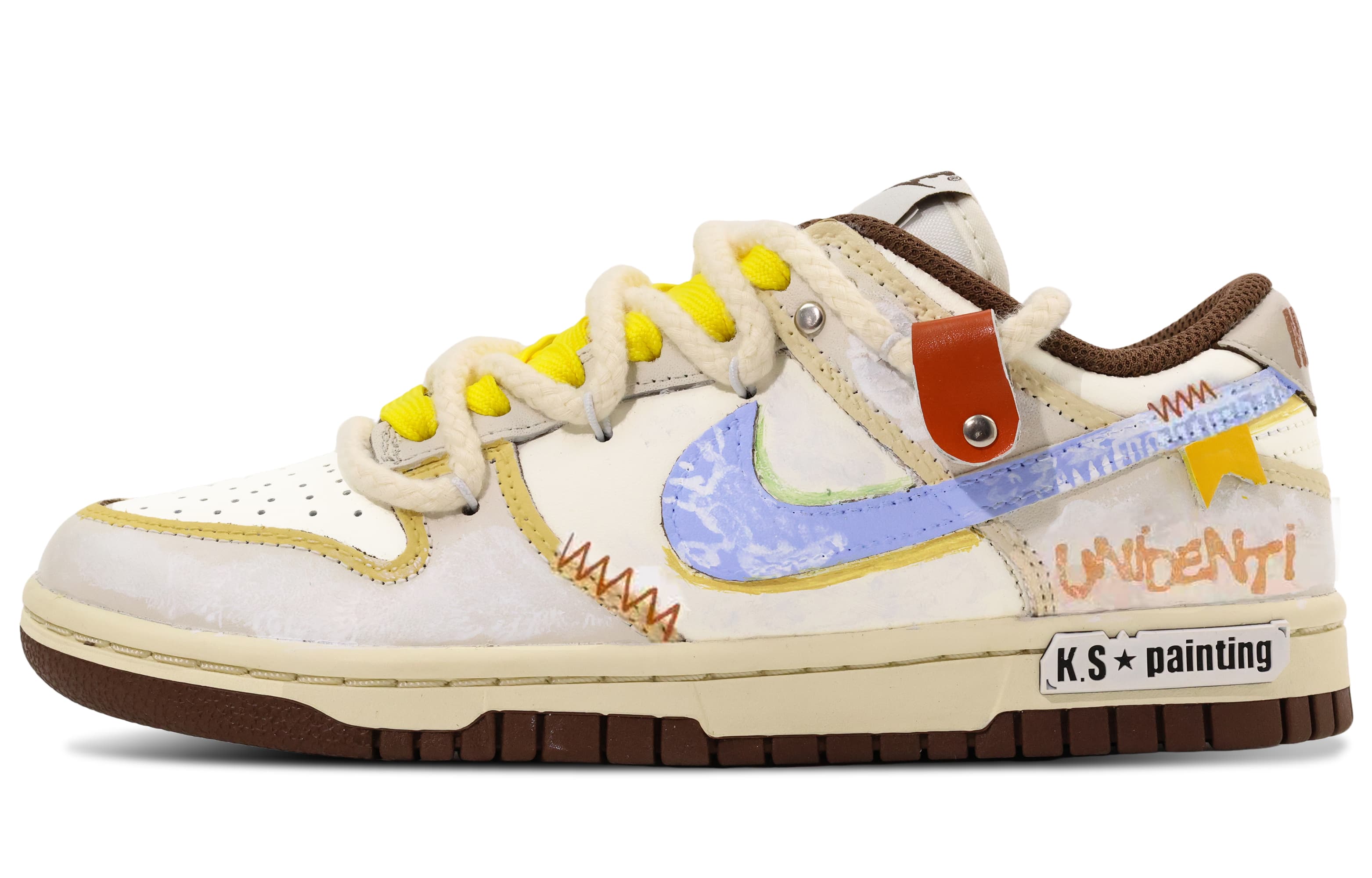 Custom Nike Dunk Low 'Starry Sky' Women's Yellow Brown