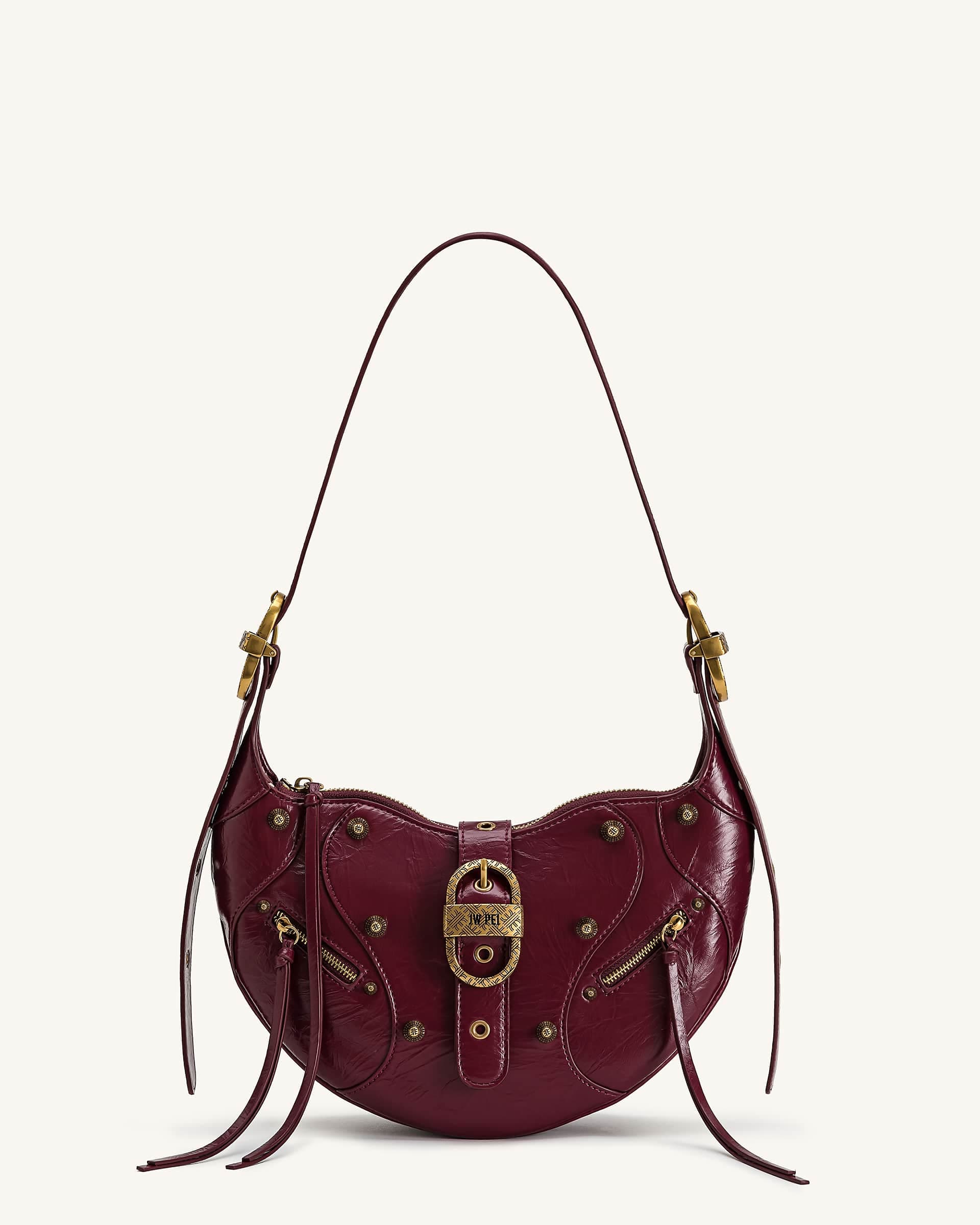 JW PEI Tessa shoulder bag in burgundy