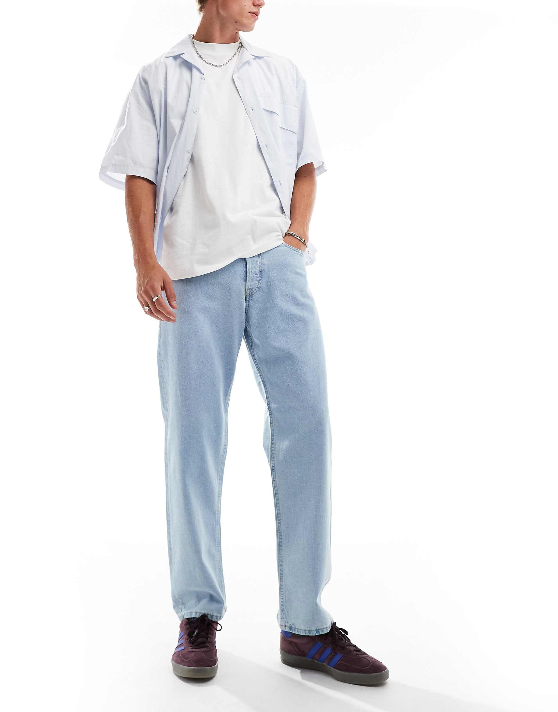 Jack & Jones Eddie loose fit jeans in light blue wash