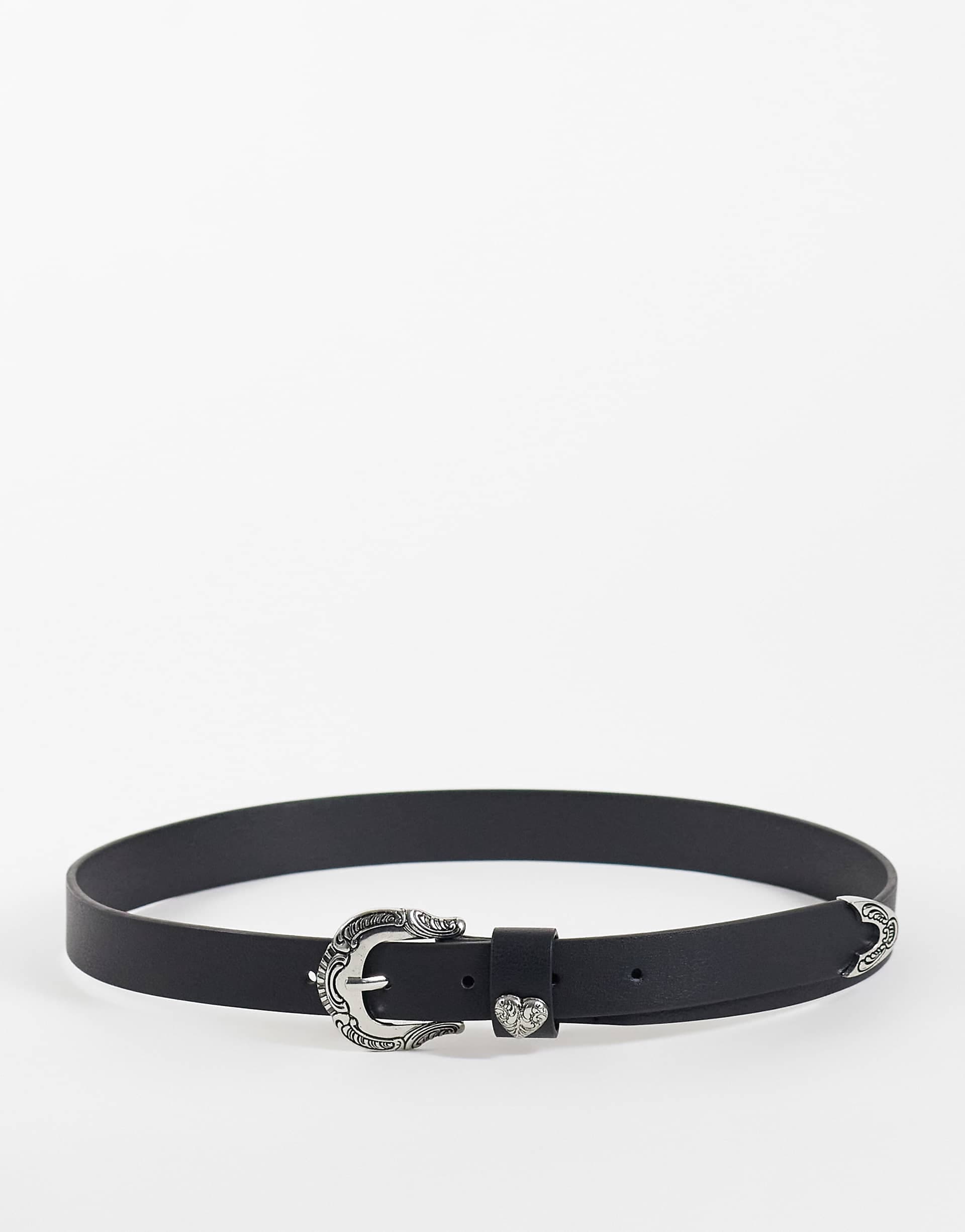 Mango Teen western belt in black
