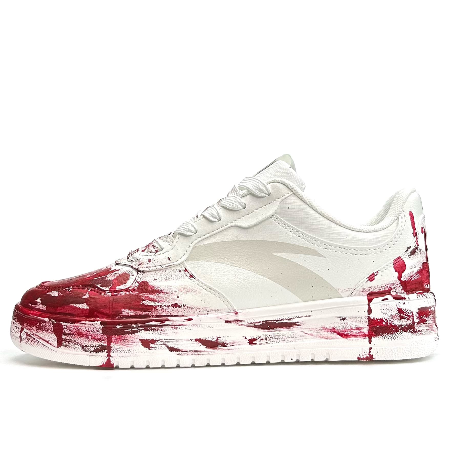 Custom Sneakers Anta 'Scarlet Splash Shadow' Trendy Personality Zombie Horror Cushioned Lightweight Low-Top Sneakers Unisex Red
