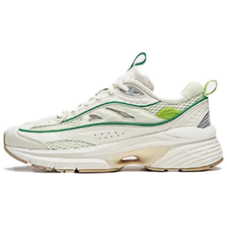 LiNing Wear-Resistant Breathable Height Increasing Low-Top Casual Shoes Women's Ecru