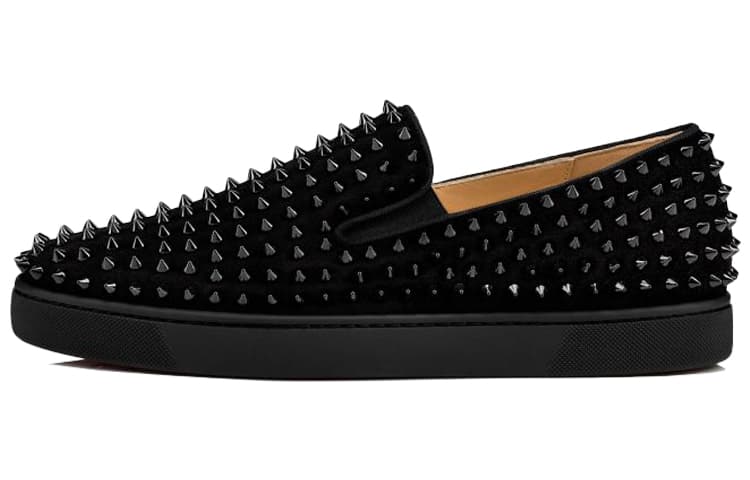Christian Louboutin Spike Roller Boat Sneaker Black