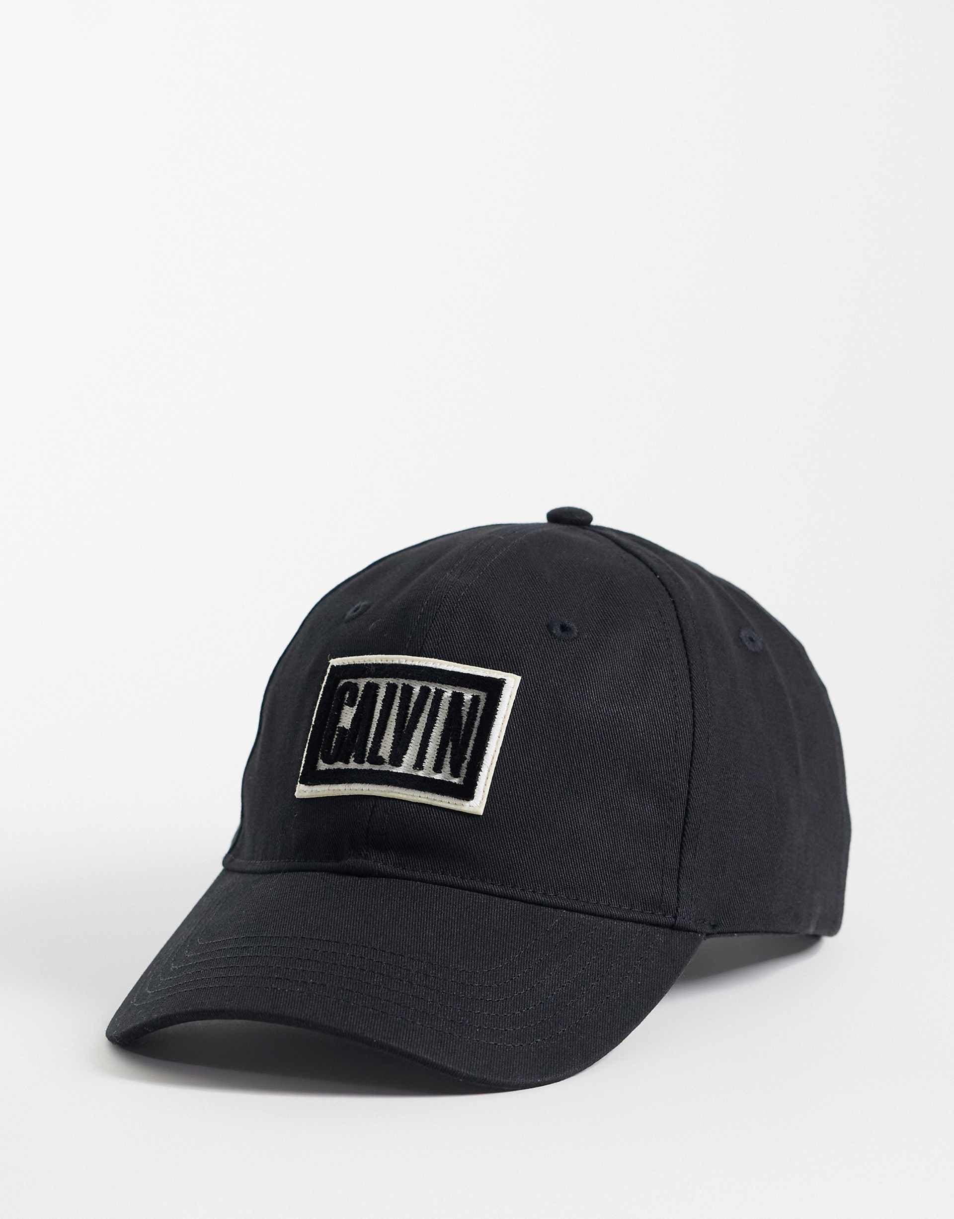 Calvin Klein cap with bold center front logo in gray