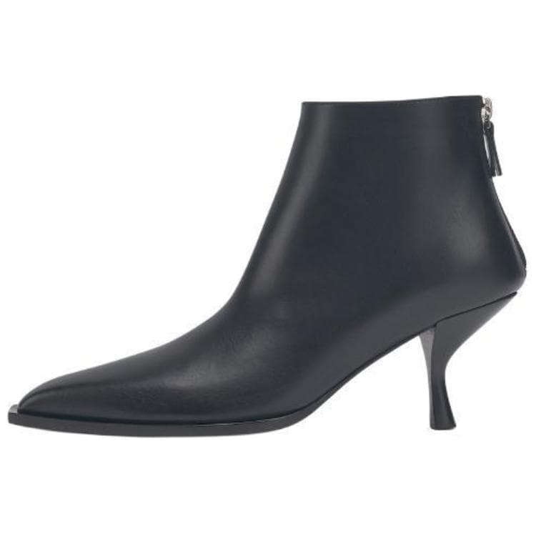 THE ROW Coco Calfskin Zip Ankle Boots Women's Black