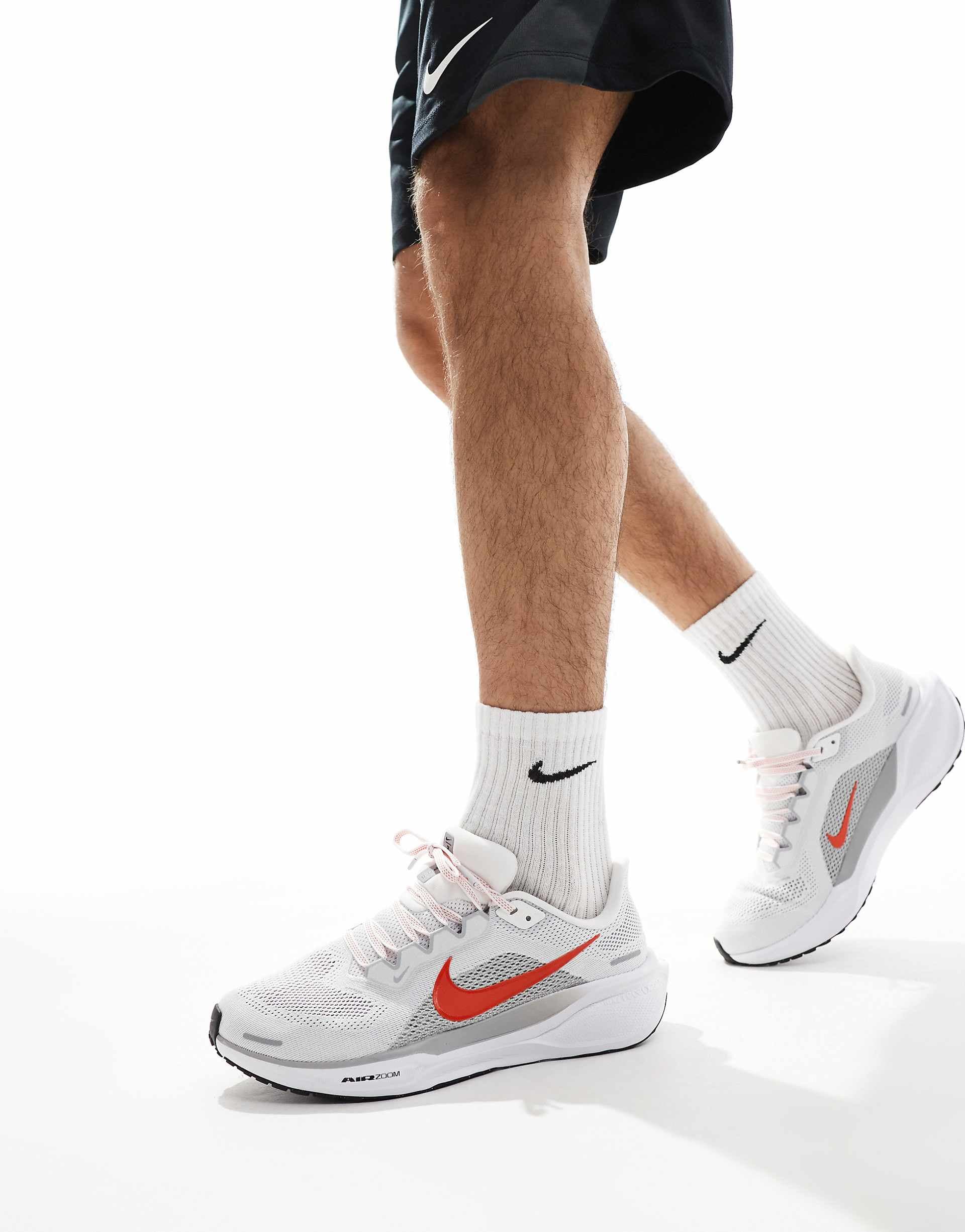 Nike Running Air Zoom Pegasus 41 sneakers in white and red
