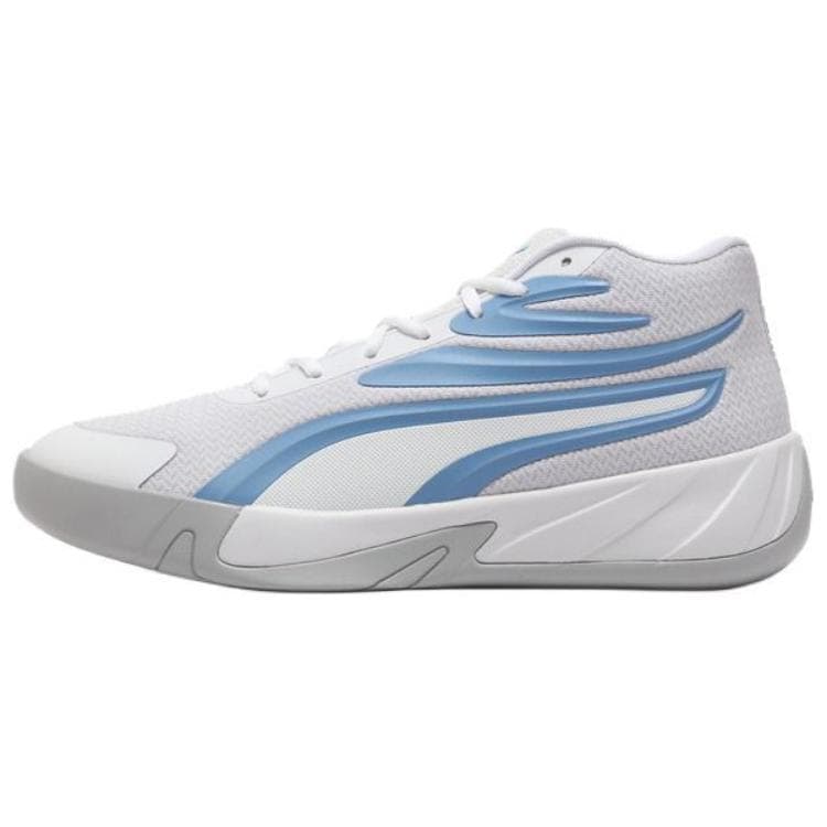 PUMA Court Pro PRO Comfort Versatile Fabric Cushion Slip-Resistant Mid-Top Basketball Shoes Unisex White
