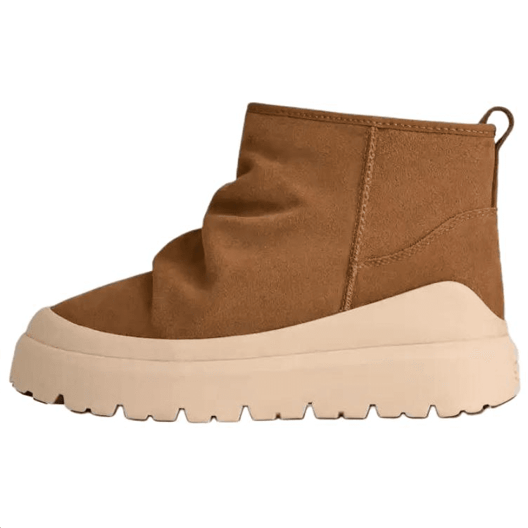 UGG Heritage Utility Mini Suede Warm Fashion Slip-On Snow Boots Men's Chestnut