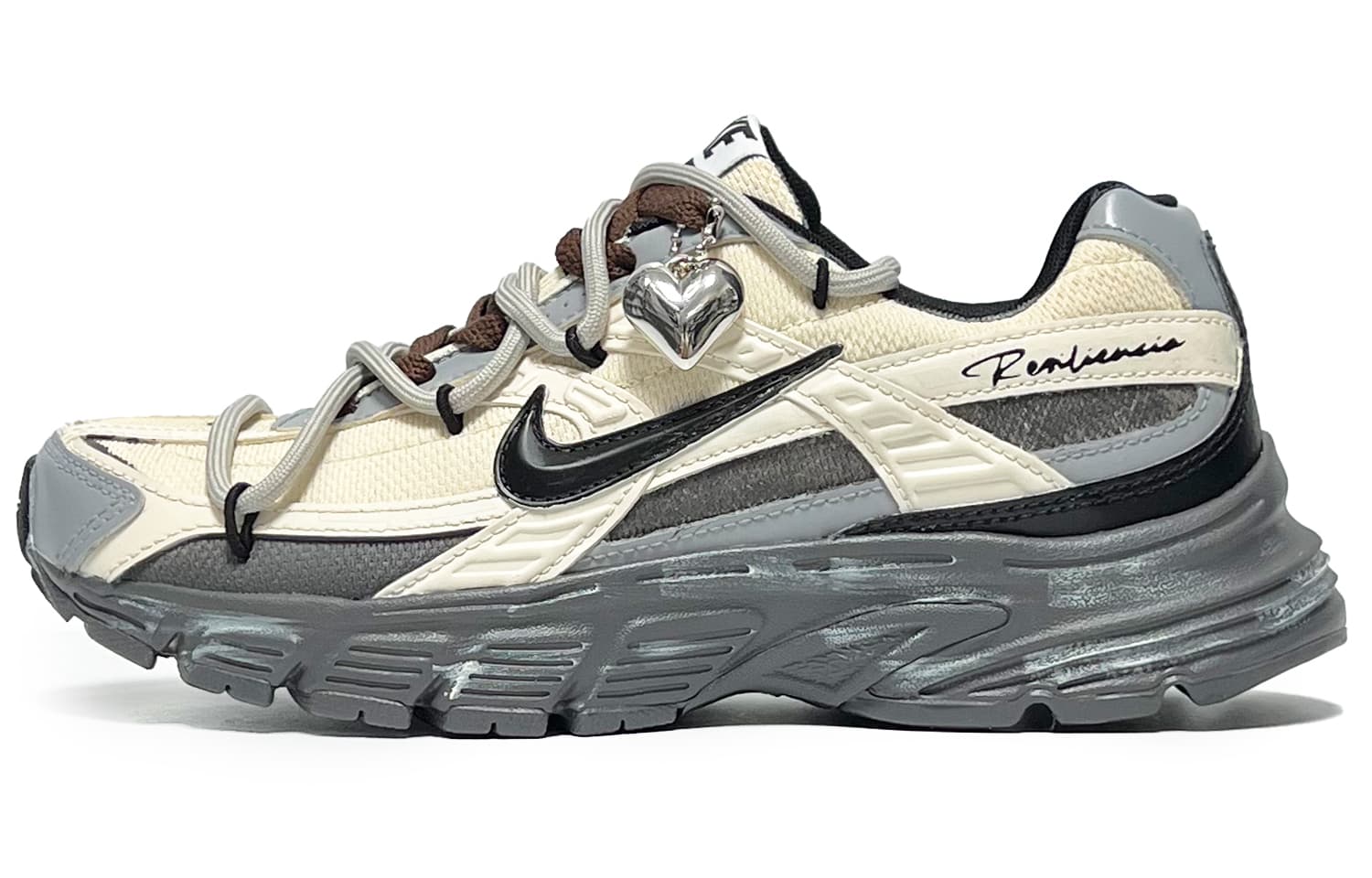 Custom Sneakers Nike Initiator 'Blazing Runner' Fabric Synthetic Leather Durable Low-Top Casual City Commute Running Shoes Men's Beige