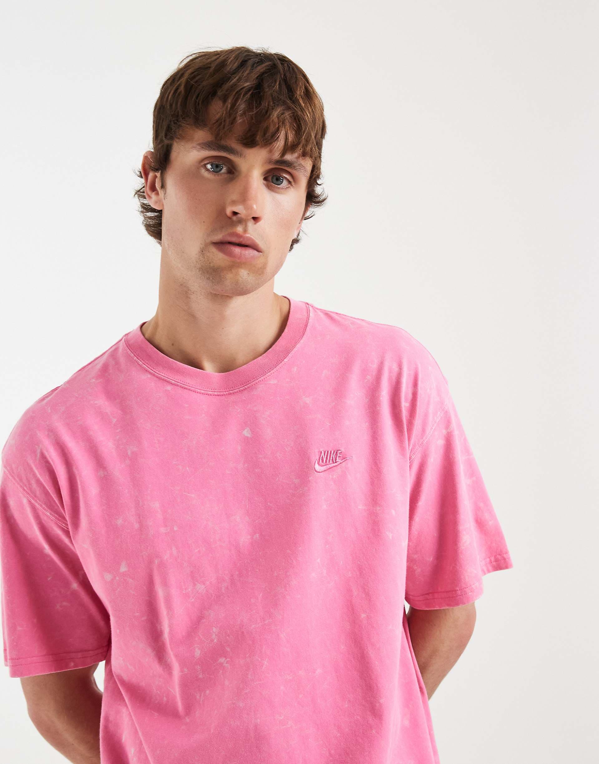 Nike Sportswear Max 90 Club wash T-shirt in pink
