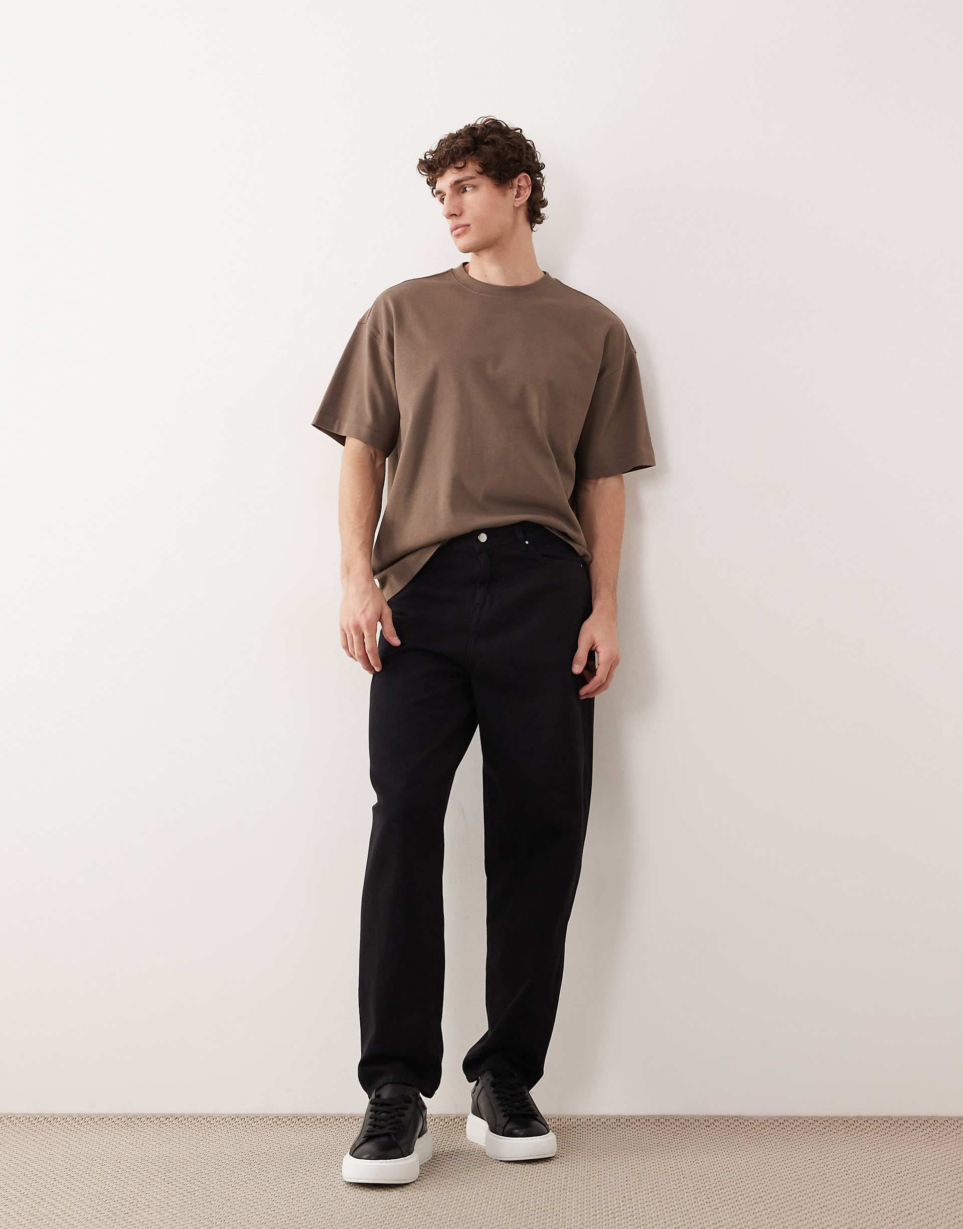 ASOS COLLECTIVE AC-B-251 tapered slim fit jeans in black