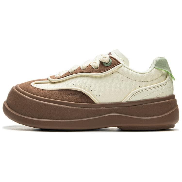 LINING Honey Platform Casual Shoes Women's Low-Top Beige Brown