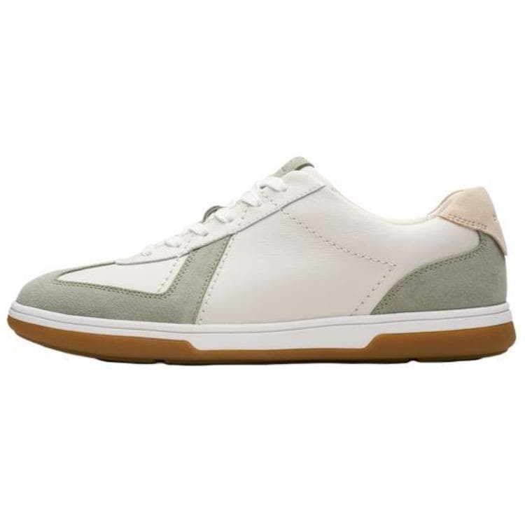 Clarks Craftravel Met Cow Leather Comfort Simple Low-Top Casual Shoes Men's Beige Green