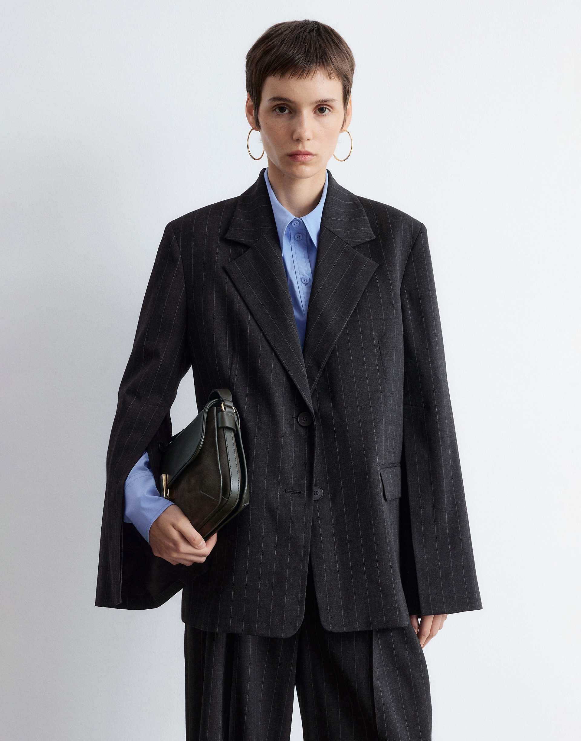 & Other Stories blazer with cinch back detail in gray - part of a set