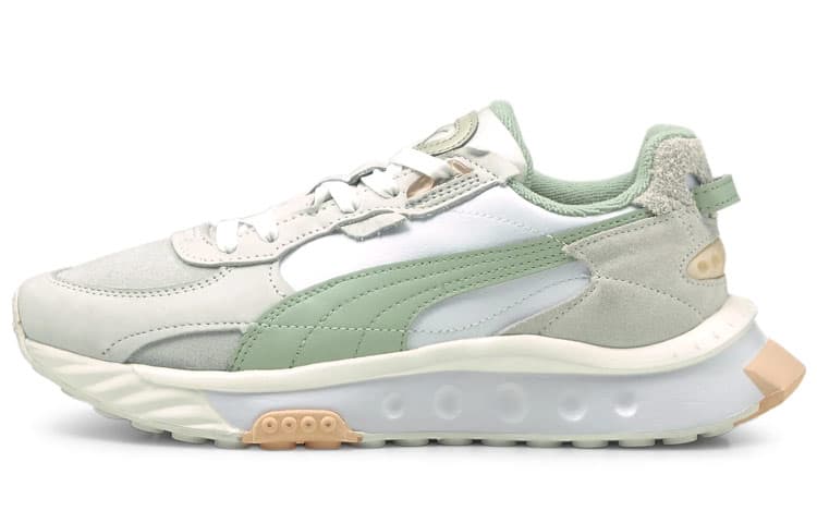 PUMA Wild Rider Prm White Grey Green Women's
