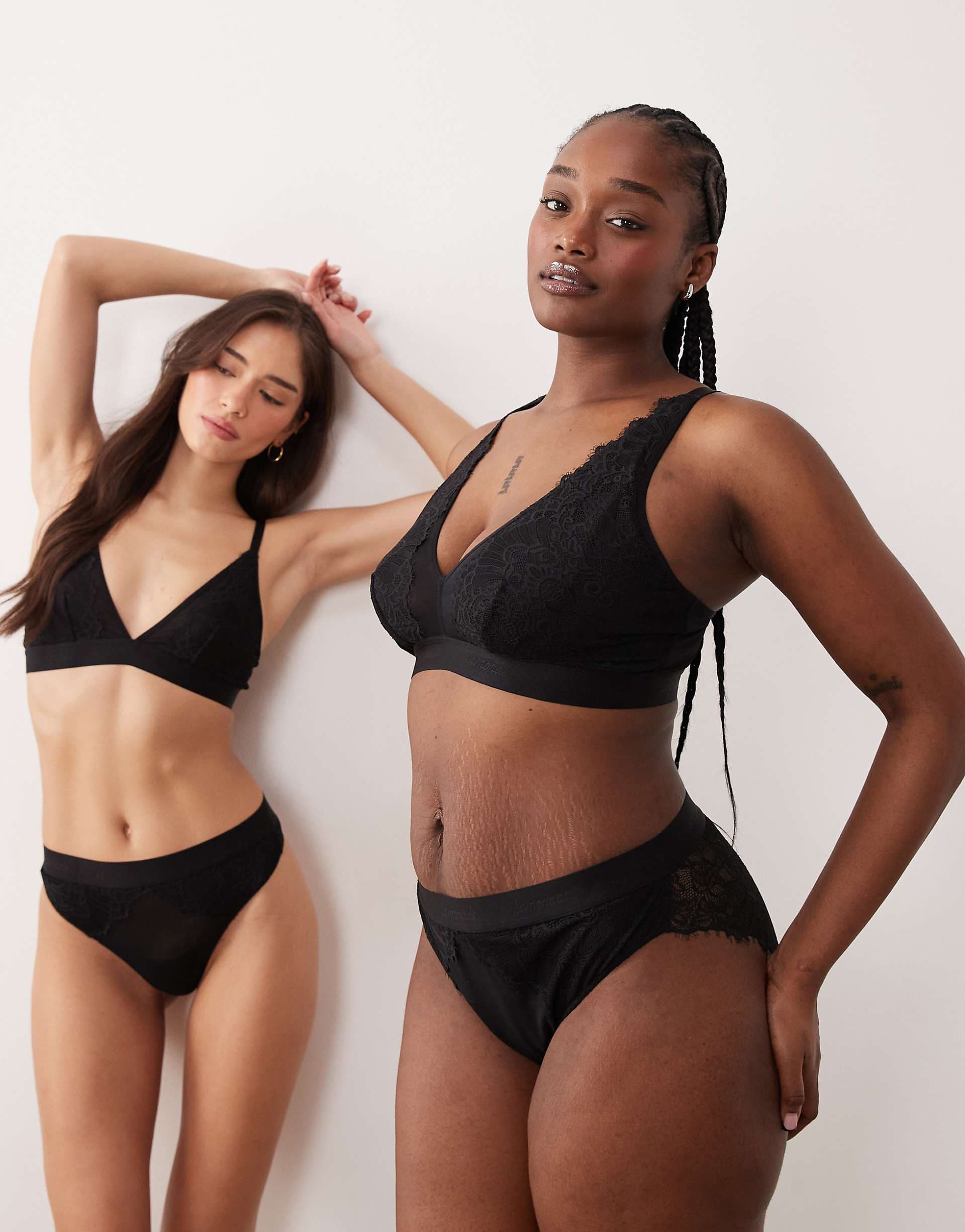 Lemonade Dolls Fuller Bust Synergy lace and mesh bralet in black