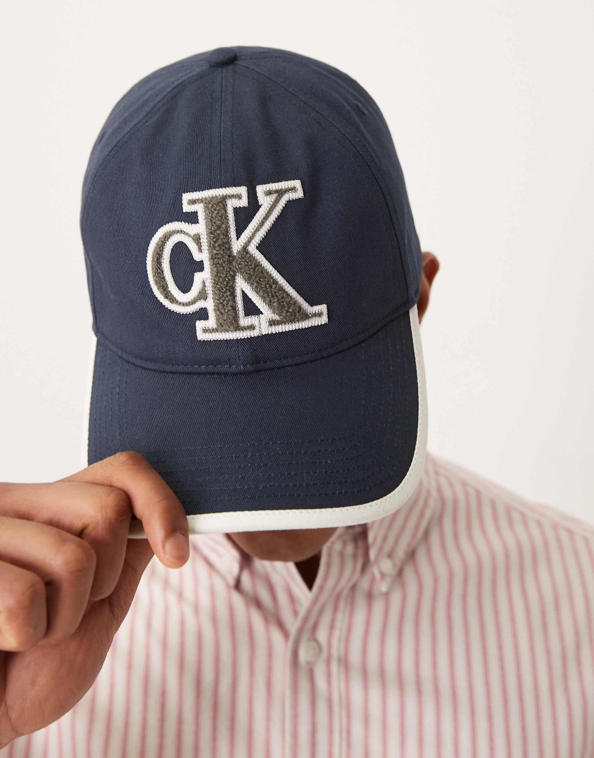 Calvin Klein logo cap in navy