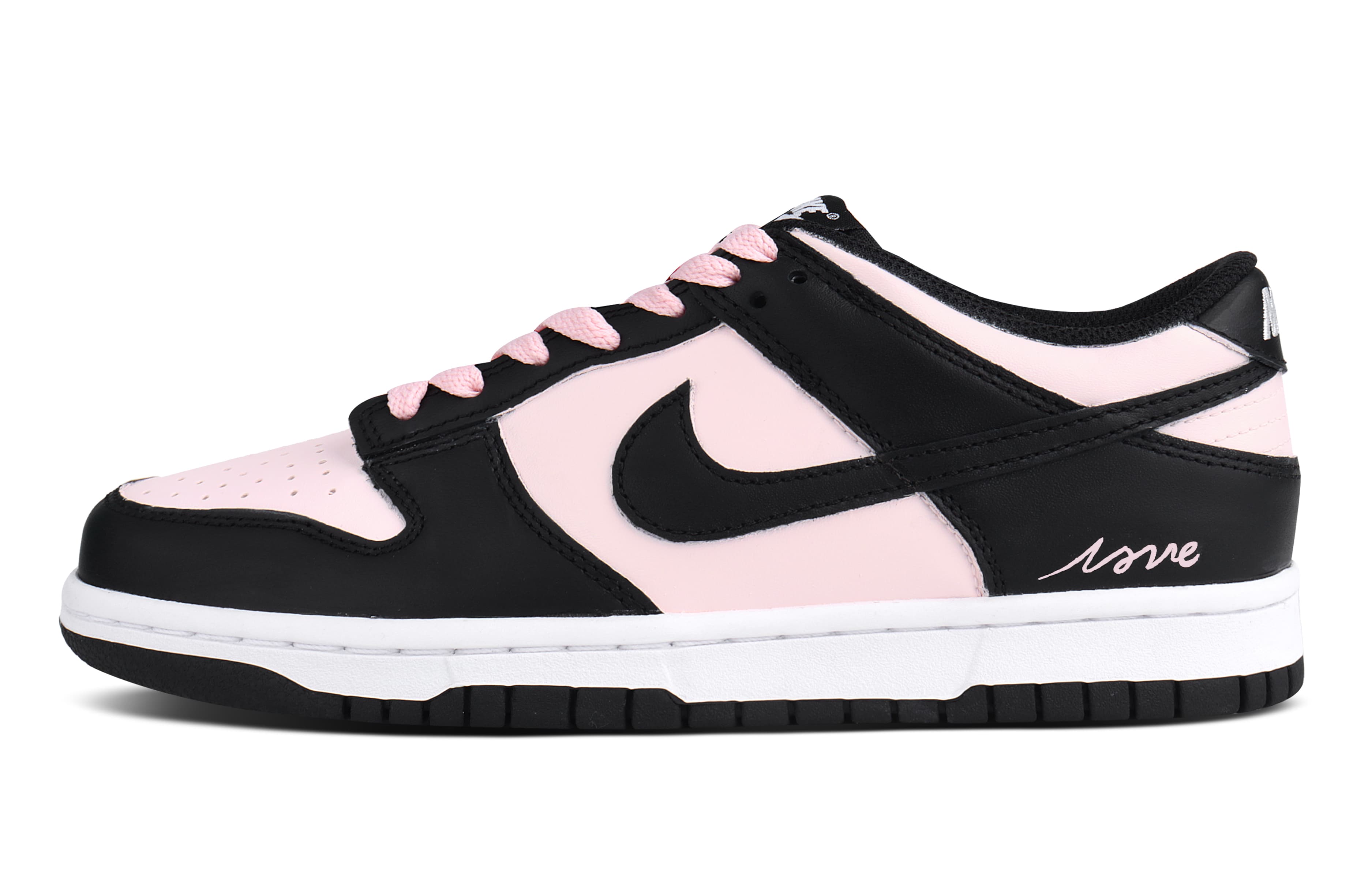 Custom Sneakers Nike Dunk Cherry Blossom Peach Cute Versatile Campus Trendy Low-Top Skate Shoes Women's Black Pink