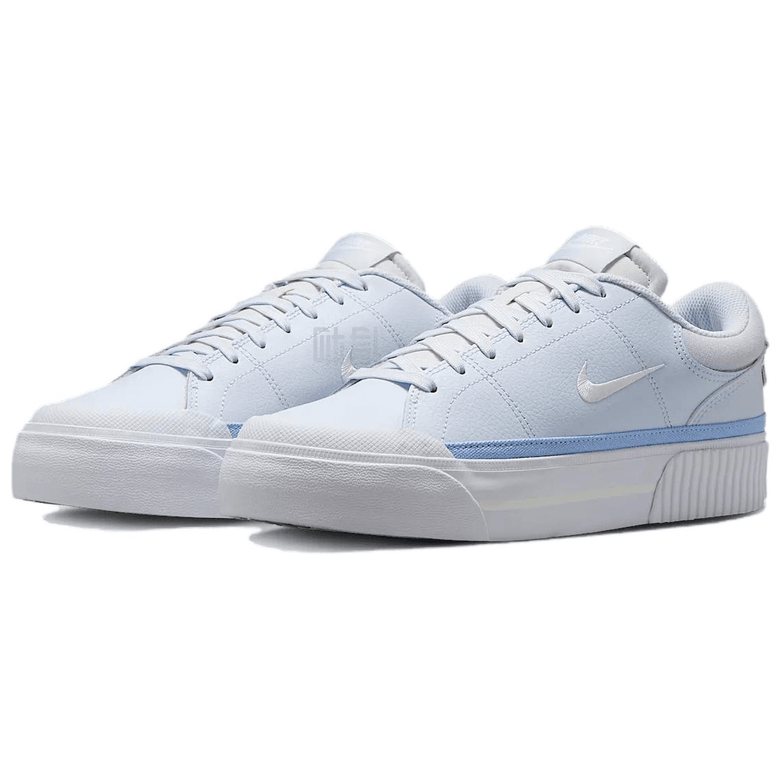 Nike Court Legacy Anti Slip Wear Resistant Low Top Skateboard Shoes Women's Light Blue