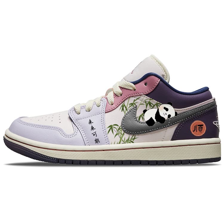 JORDAN Air JORDAN 1 Vintage Basketball Shoes Women's Low Top Pink/Purple