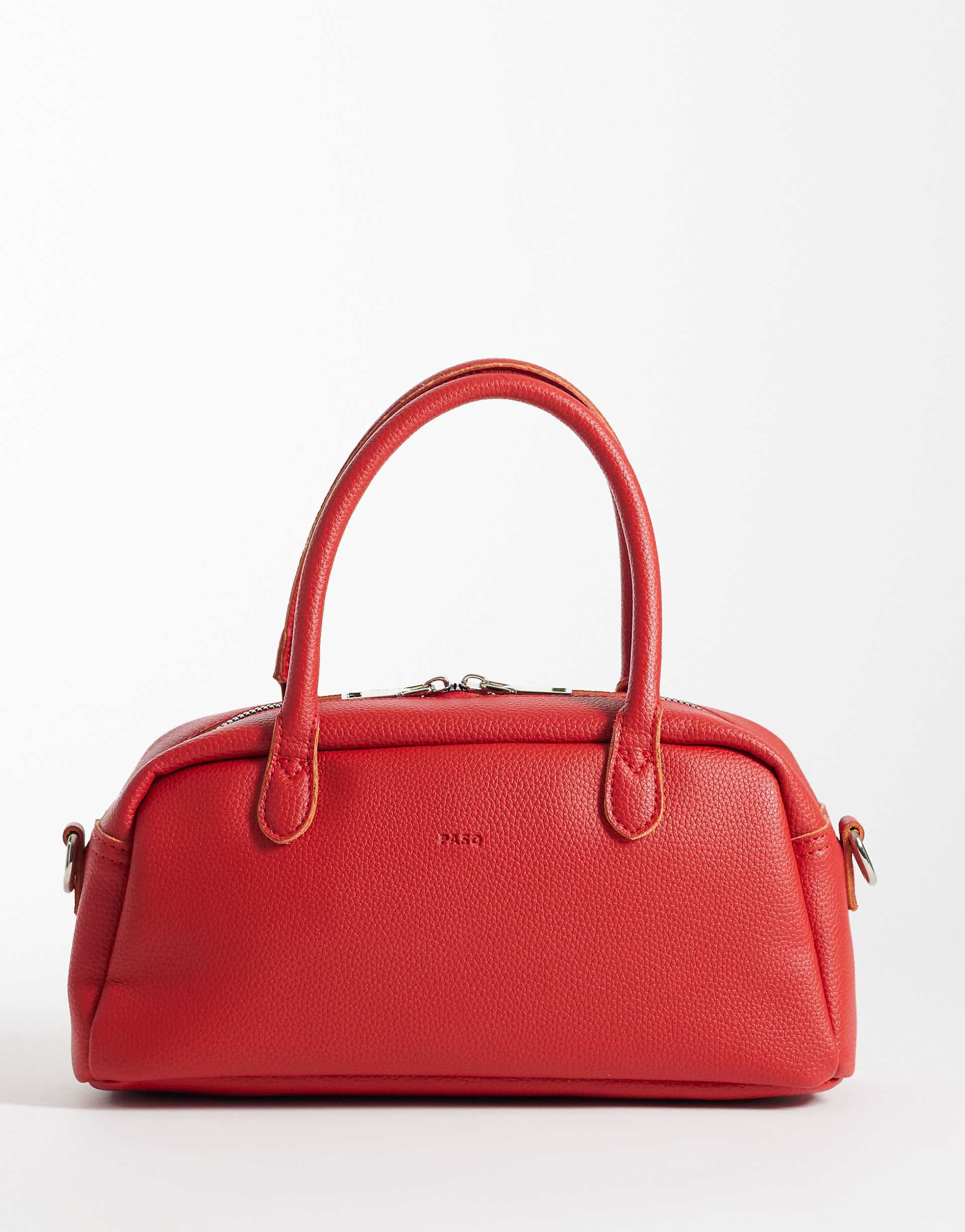 PASQ twin strap bowling bag in red