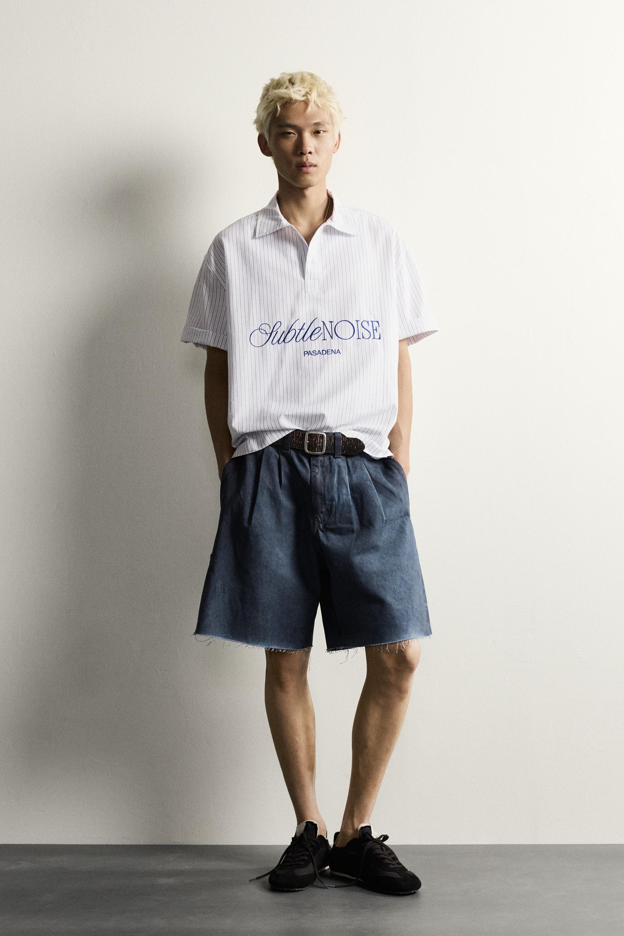 STRIPED EMBROIDERED RELAXED FIT POLO SHIRT