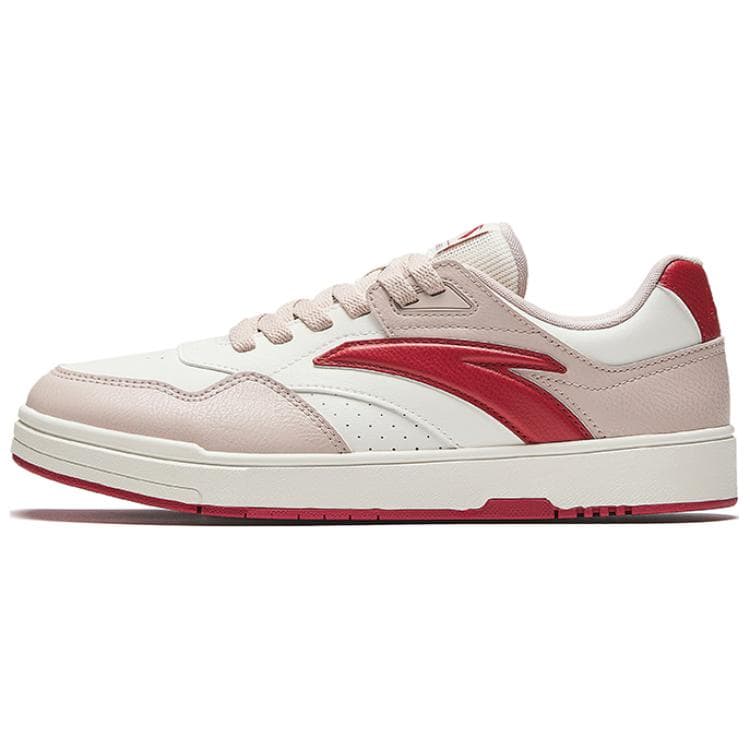 Anta Anti-Slip Wear-Resistant Low-Top Skateboard Shoes Women's White Red