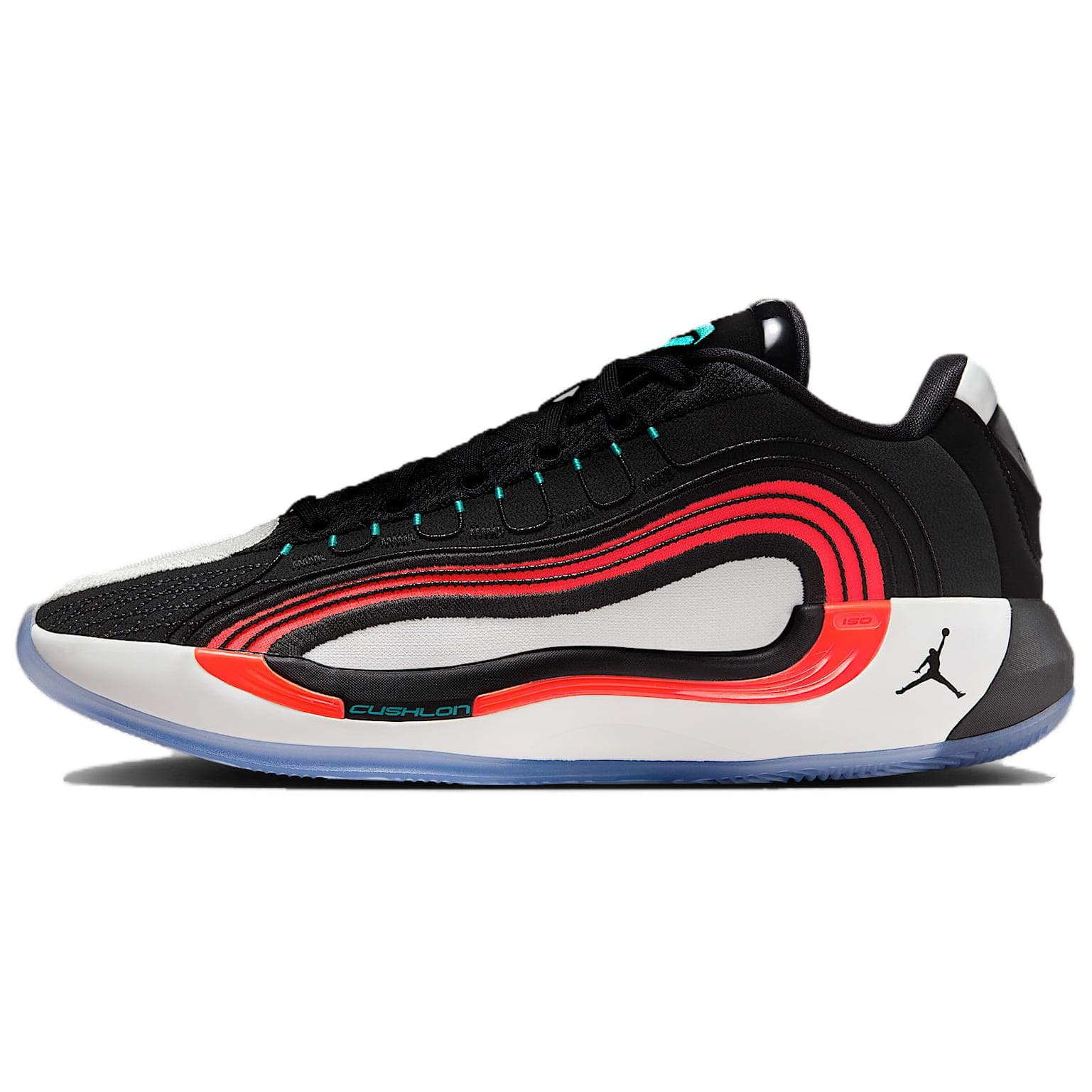 Jordan Luka 4 Anti Slip Wear Resistant Low Top Basketball Shoes Unisex Black White Red Asian Version